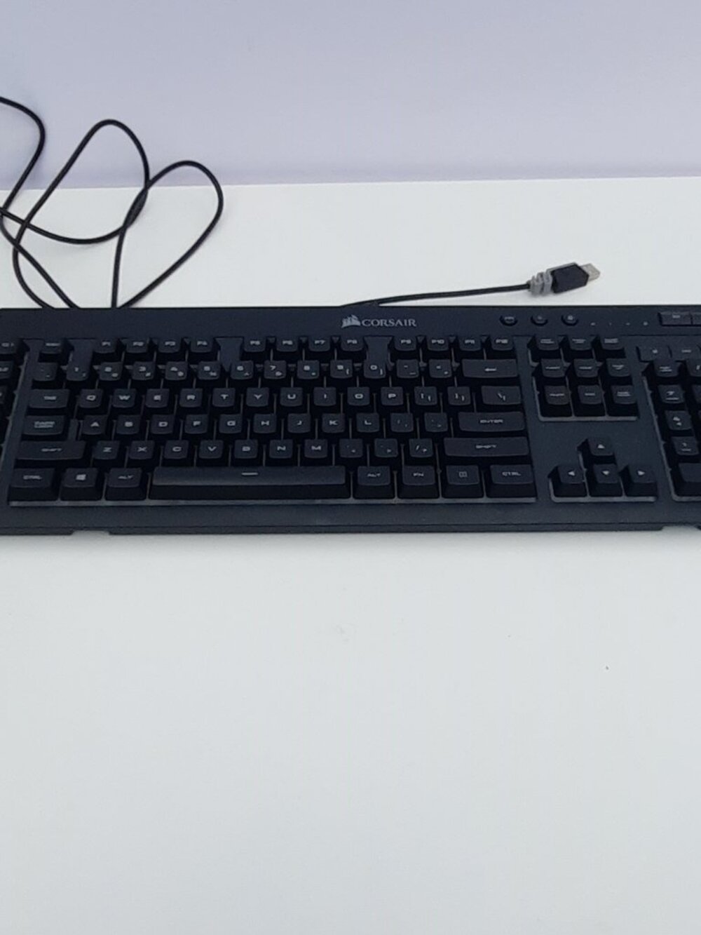Corsair K55 RGB Gaming Keyboard Wired Backlit USB Tested Working